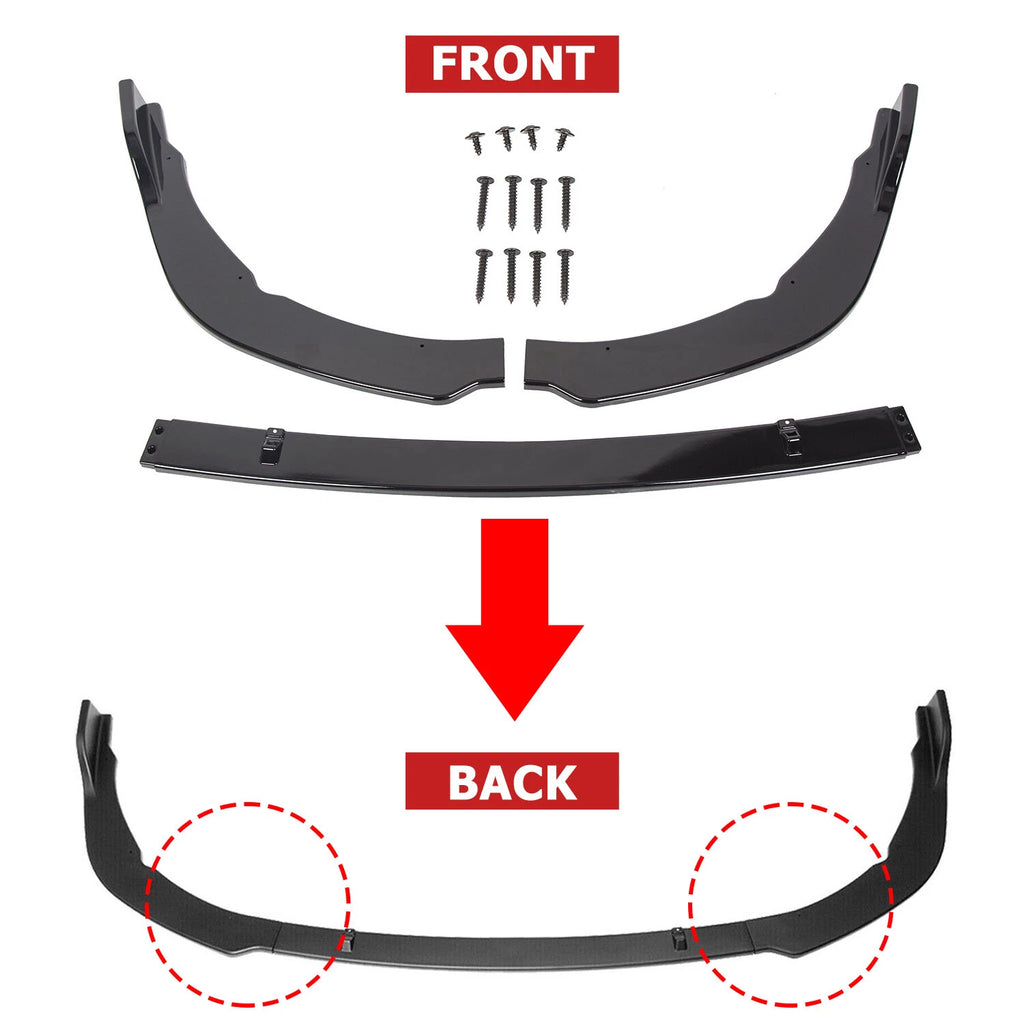 Front Bumper Lip Kit Spoiler for Toyota Camry SE XSE (2021–2024)