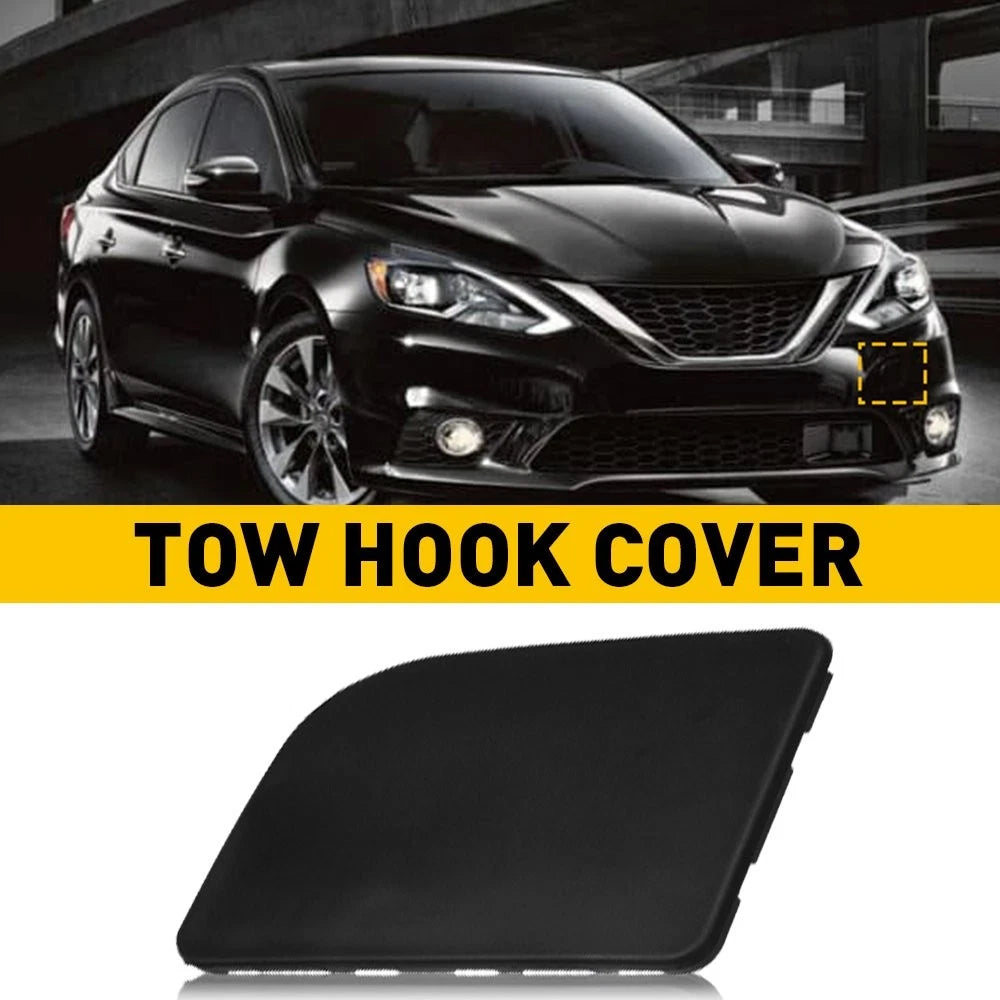 Front Bumper Tow Hook Eye Cover Cap for Nissan Sentra (2016–2019)