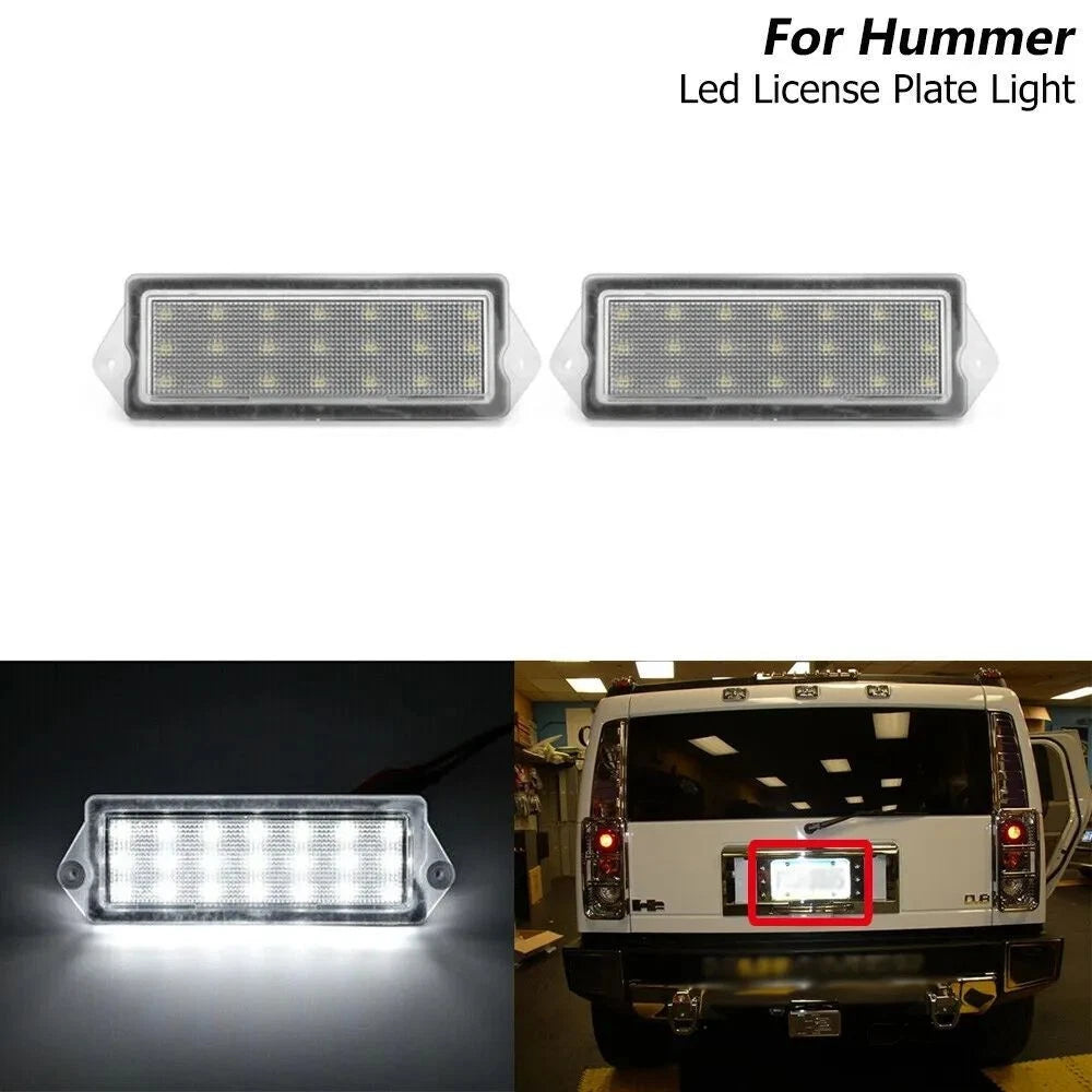 2X LED License Plate Lights for Hummer H2 (2003–2007) Cadillac Deville Seville