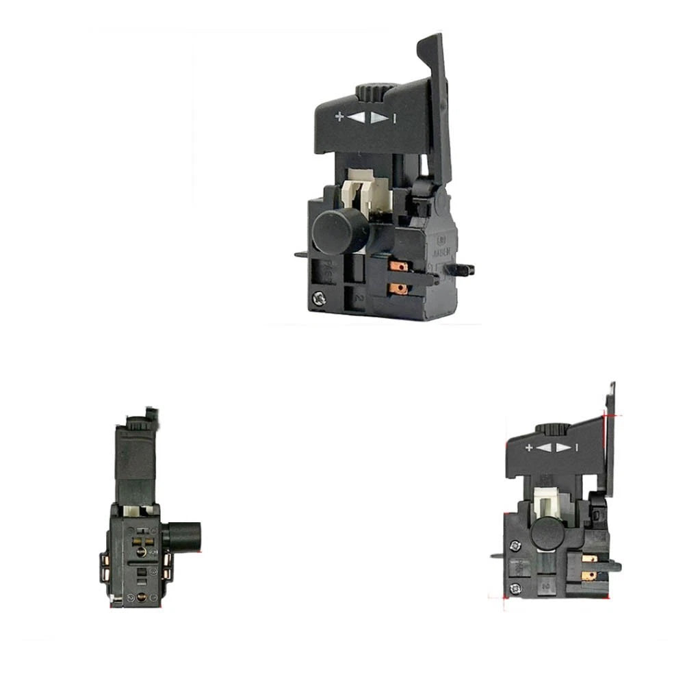 Reversible Drill Switch for Electric Drills (10mm Power Capacity, 33mm Mounting)
