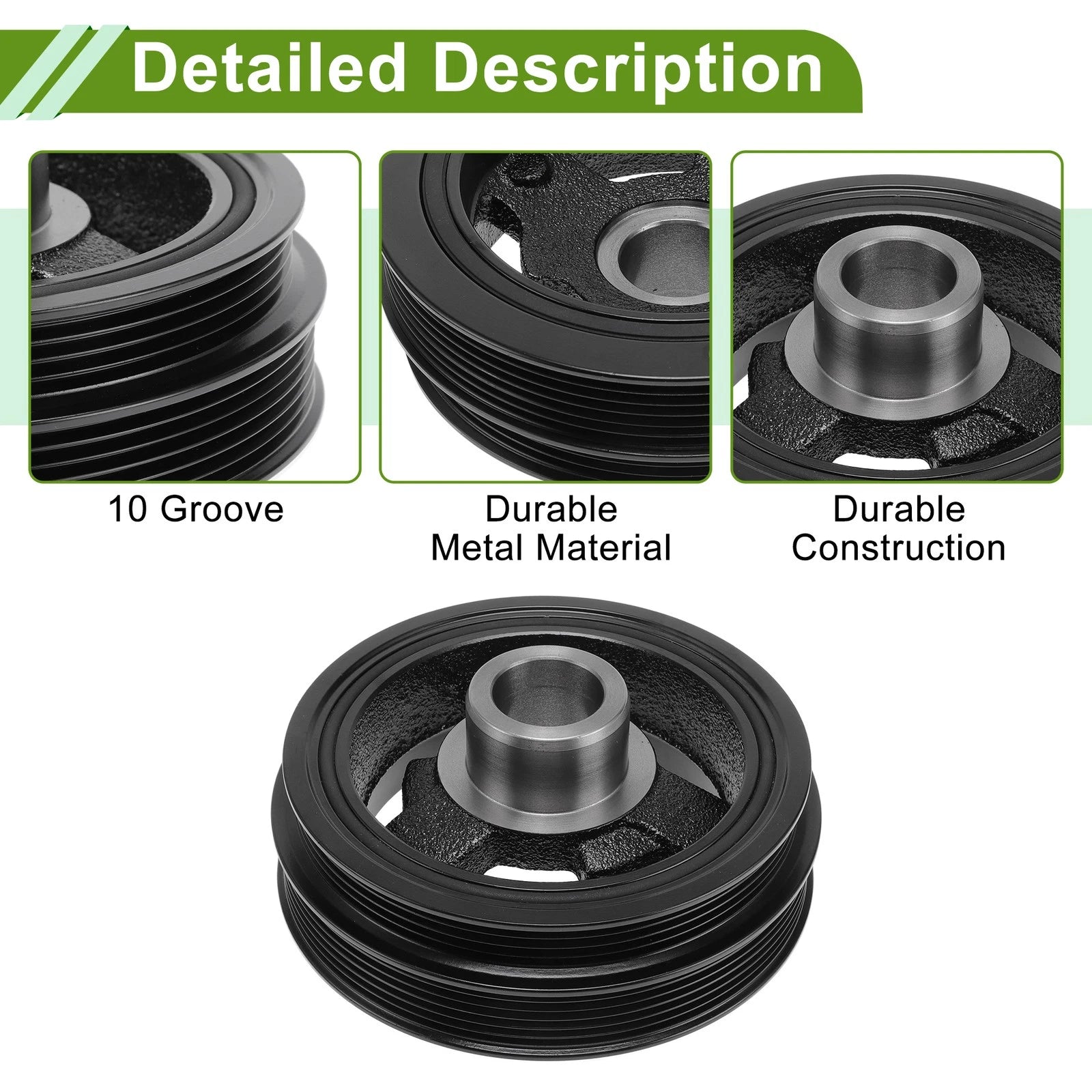 Engine Harmonic Balancer Crankshaft Pulley for Ford Explorer (2002–2010) No.7T4Z6312B