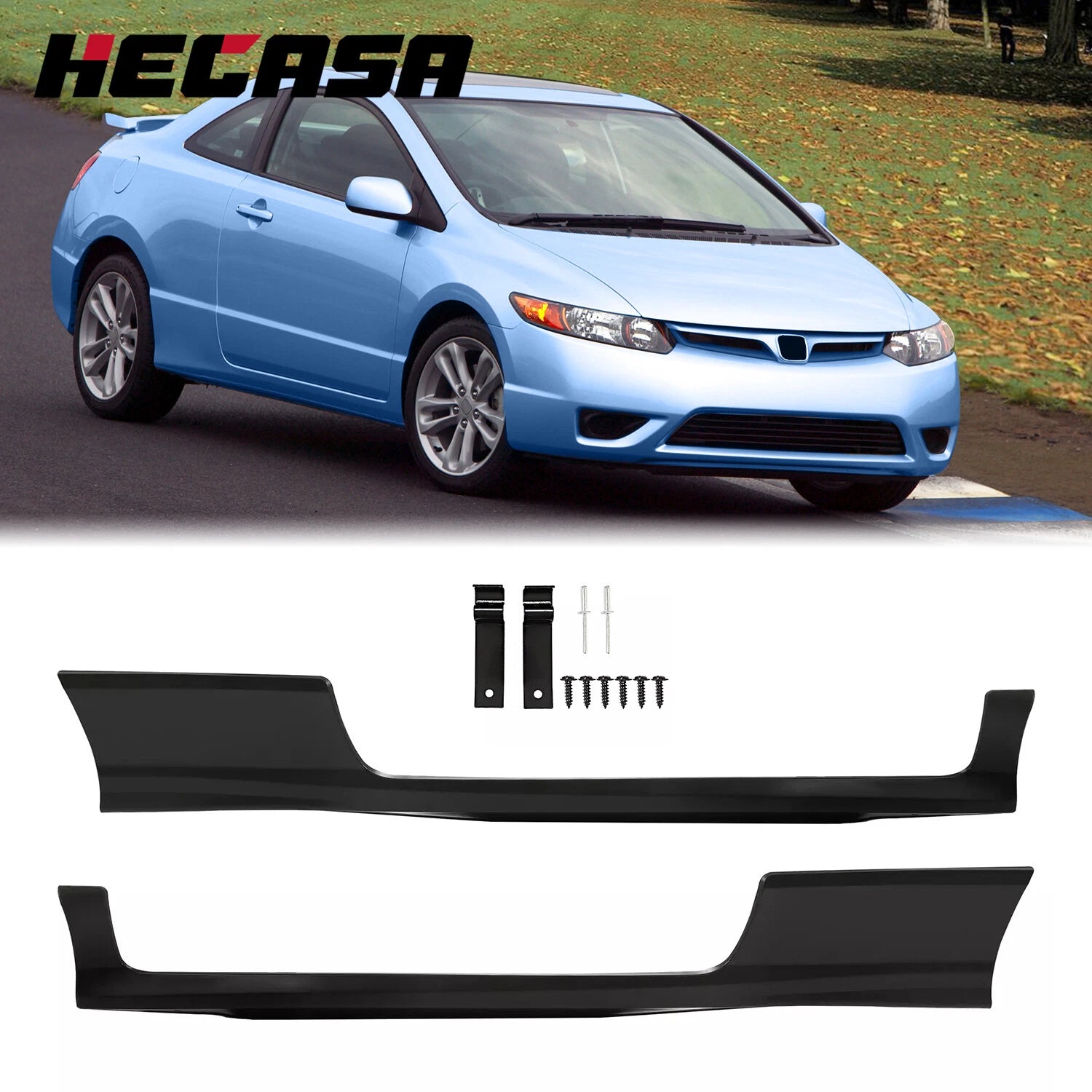 Set of HFP Style Side Skirts for Honda Civic Coupe (2006–2011)