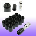 16 Pcs Black Hex Security Lock Wheel Lug Nuts for Honda 