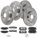Front Rear Drilled Disc Rotors & Ceramic Brake Pads for Honda Pilot (2009–2022) & Acura ZDX (2010–2013)