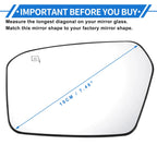 Heated Left Driver Side Mirror Glass for Ford Fusion (2006–2010)