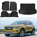 Set of 2 3D Molded Floor Mats for Kia Seltos (2021–2025) TPE Rubber