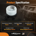 HVAC Blower Heater Motor with Fan Cage for Honda CR-V (2017–2023), Odyssey (2018–2023) 700333