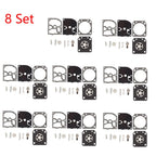 Set of 8 Carburetor Gasket Kit for Zama RB-129 C1M-W26A C1M-W26B C1M-W26C