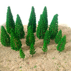 15X Mix Size Model Tree Scenery for Railroad Wargame Landscape Decor