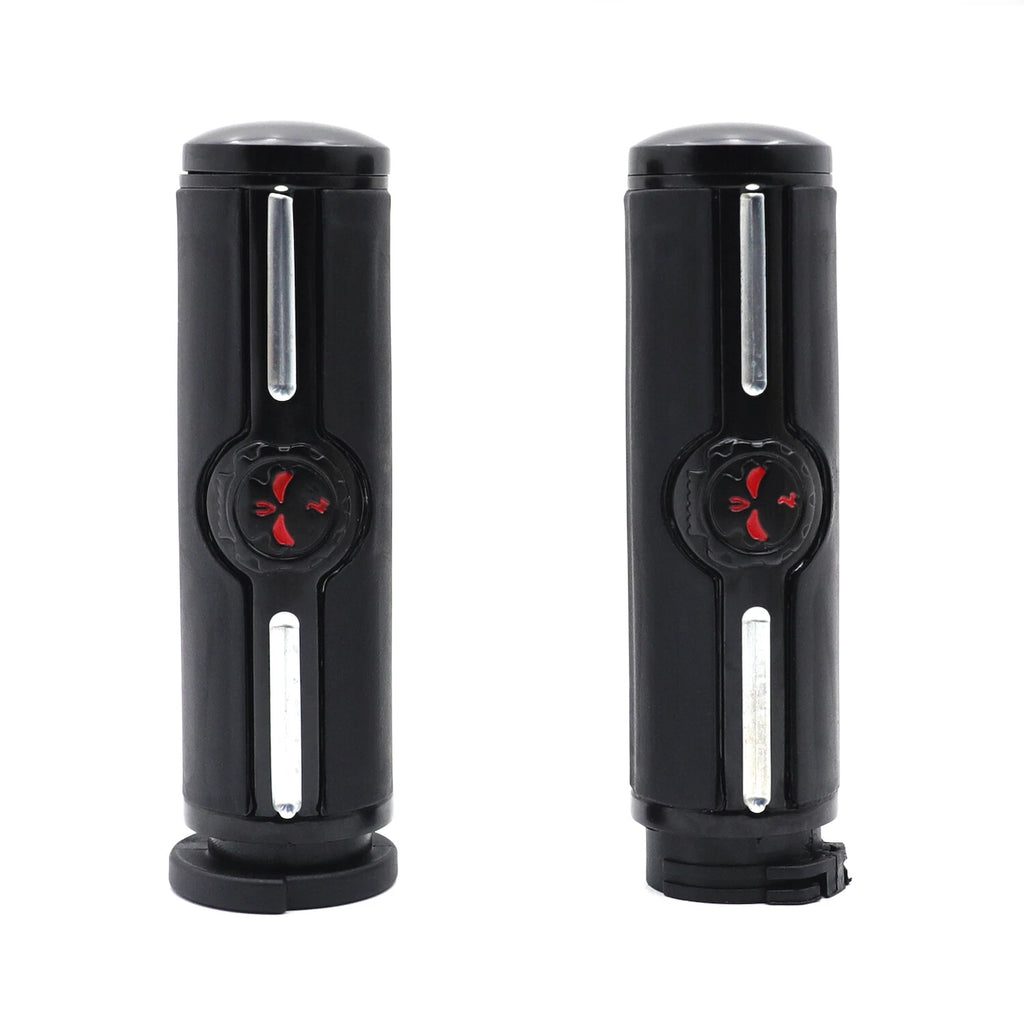 1" 25mm Black Skull Hand Grips for Harley Davidson (Custom, Dyna, Softail, Touring)