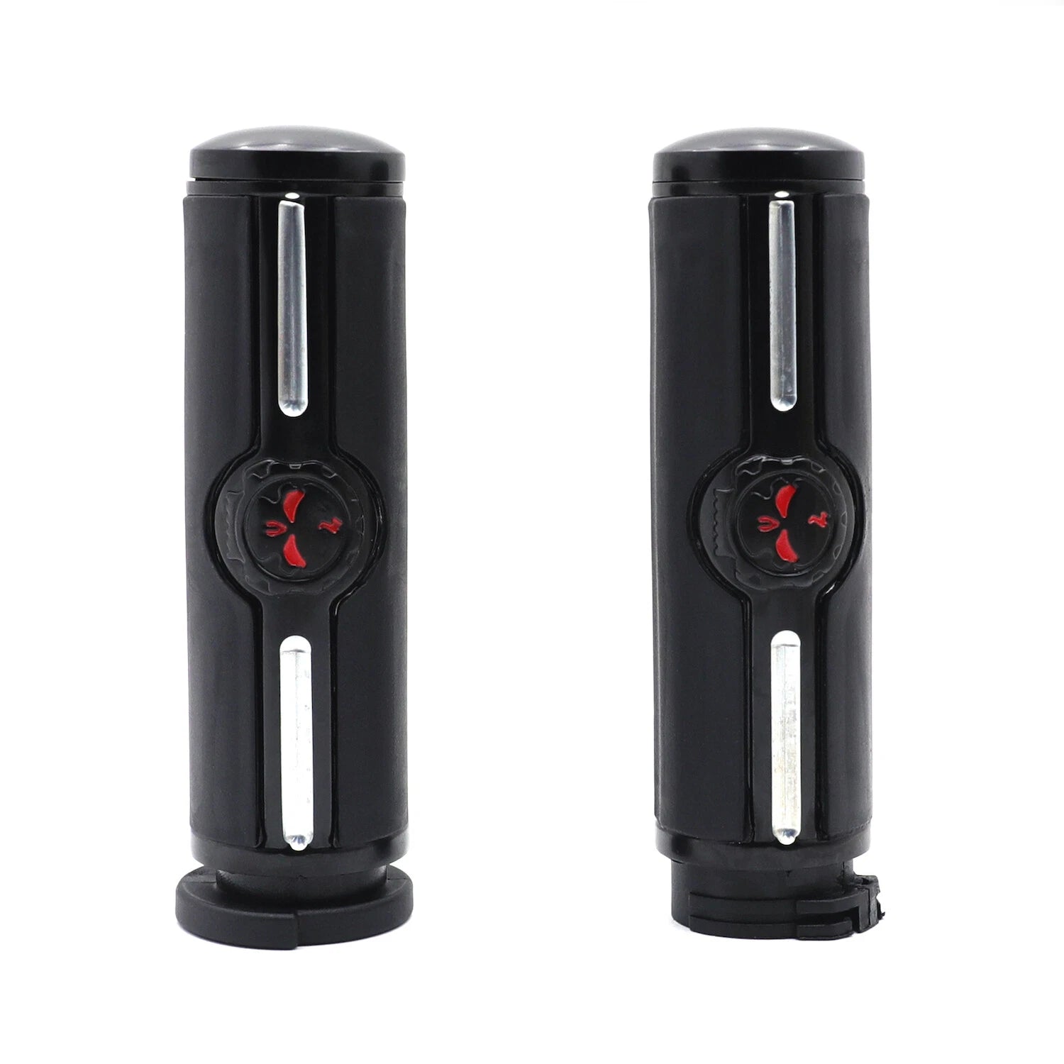 1" 25mm Black Skull Hand Grips for Harley Davidson (Custom, Dyna, Softail, Touring)