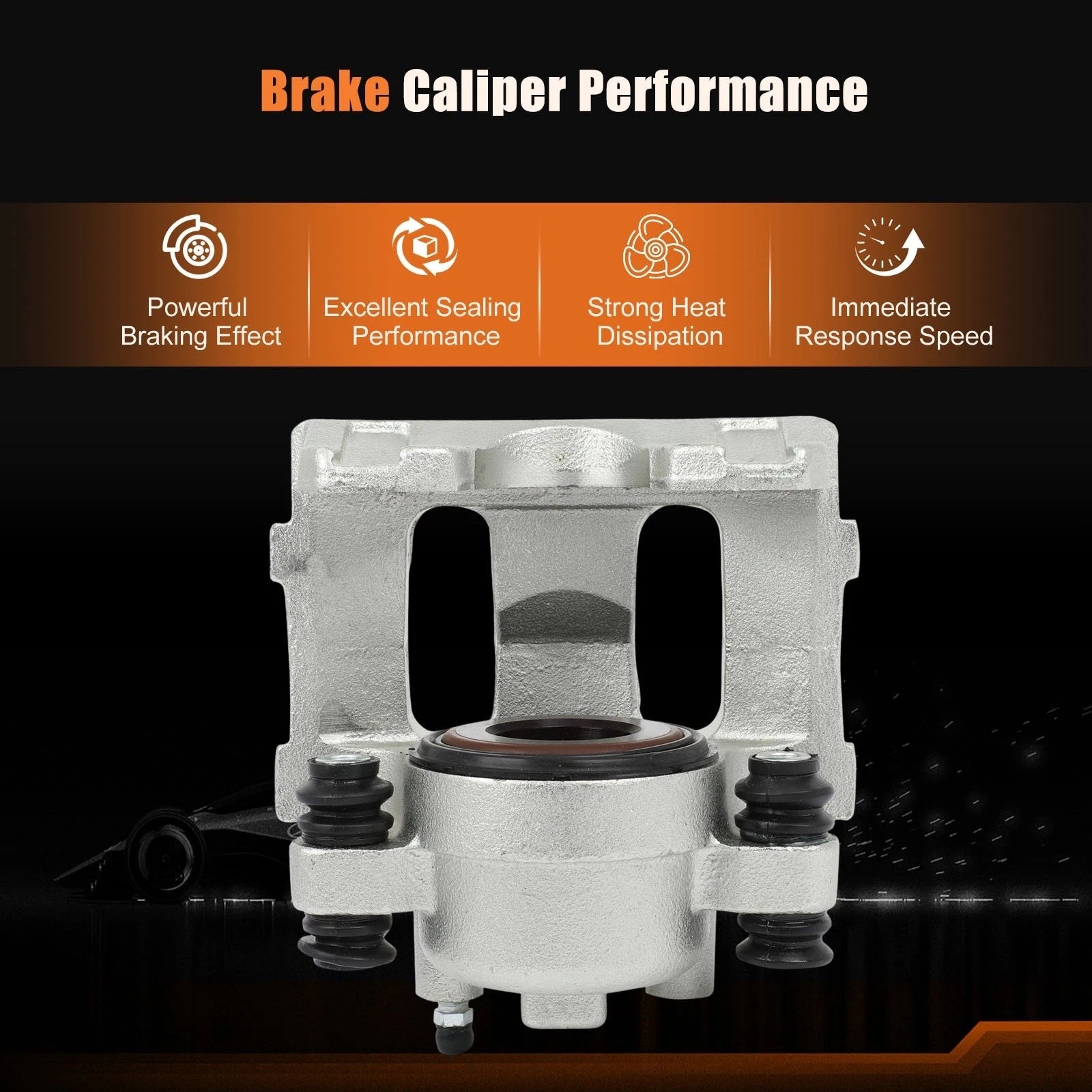 Brake Calipers with Bracket Pair for Jeep Grand Cherokee (1993–1998) & Jeep TJ (1997–2006)