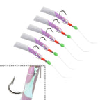 5 Pcs Fishing Lure Rig 3 Hook Size 3/0 for Cod Bass Mackerel