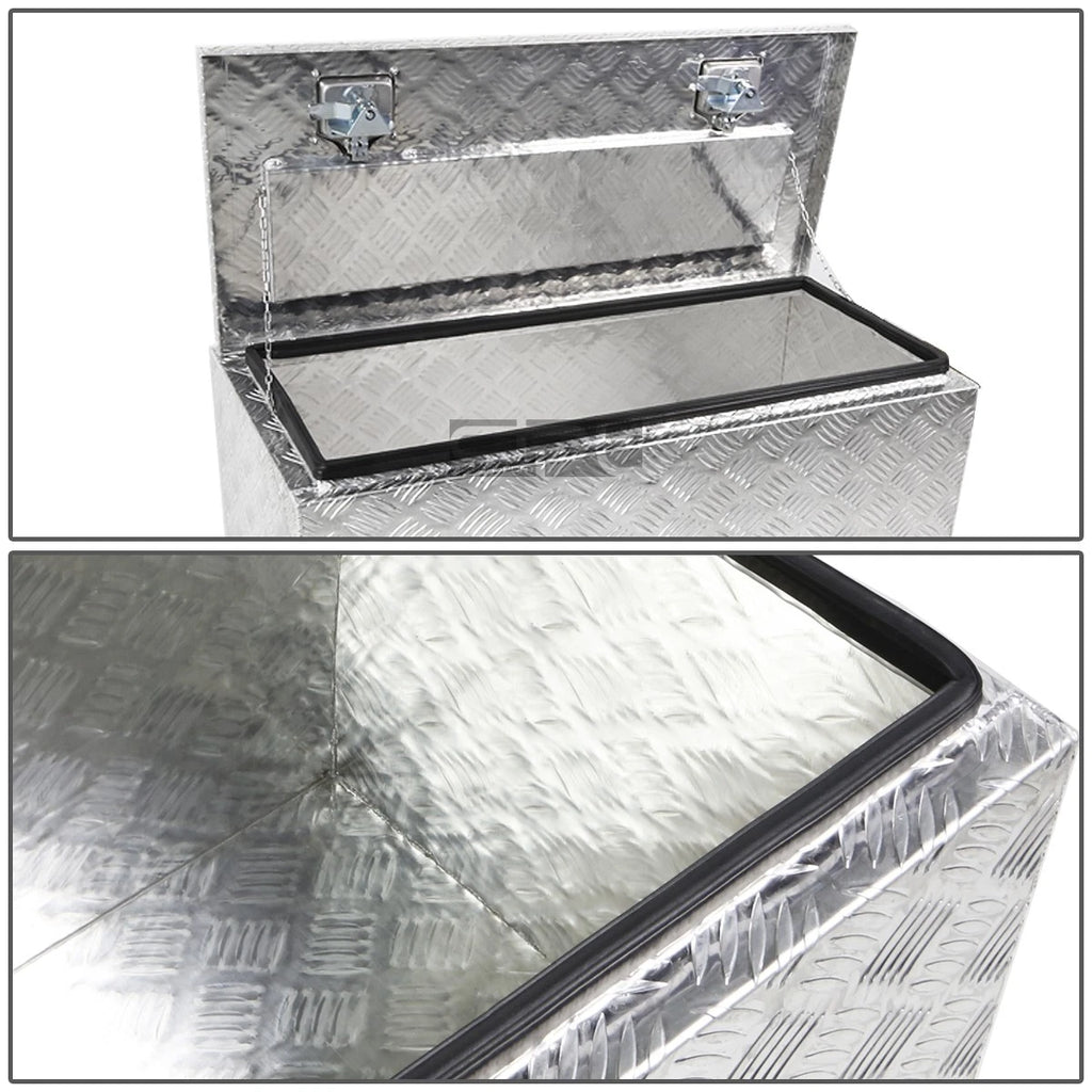 Aluminum Chrome Underbody Tool Box for Pickup Truck (30" x 18" x 17")