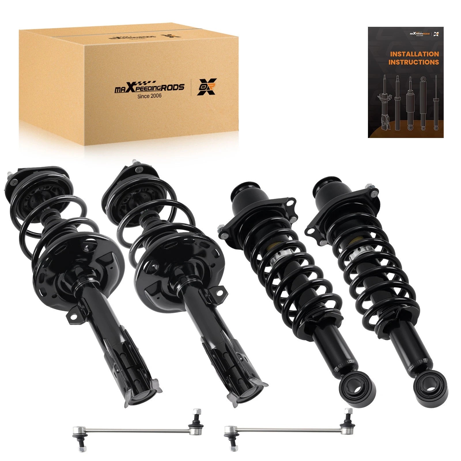 Front & Rear Struts with Sway Bar Links Suspension for Toyota Corolla 2014-2019