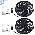 2X 12" Electric Radiator Cooling Fans for Universal Fit (12V)