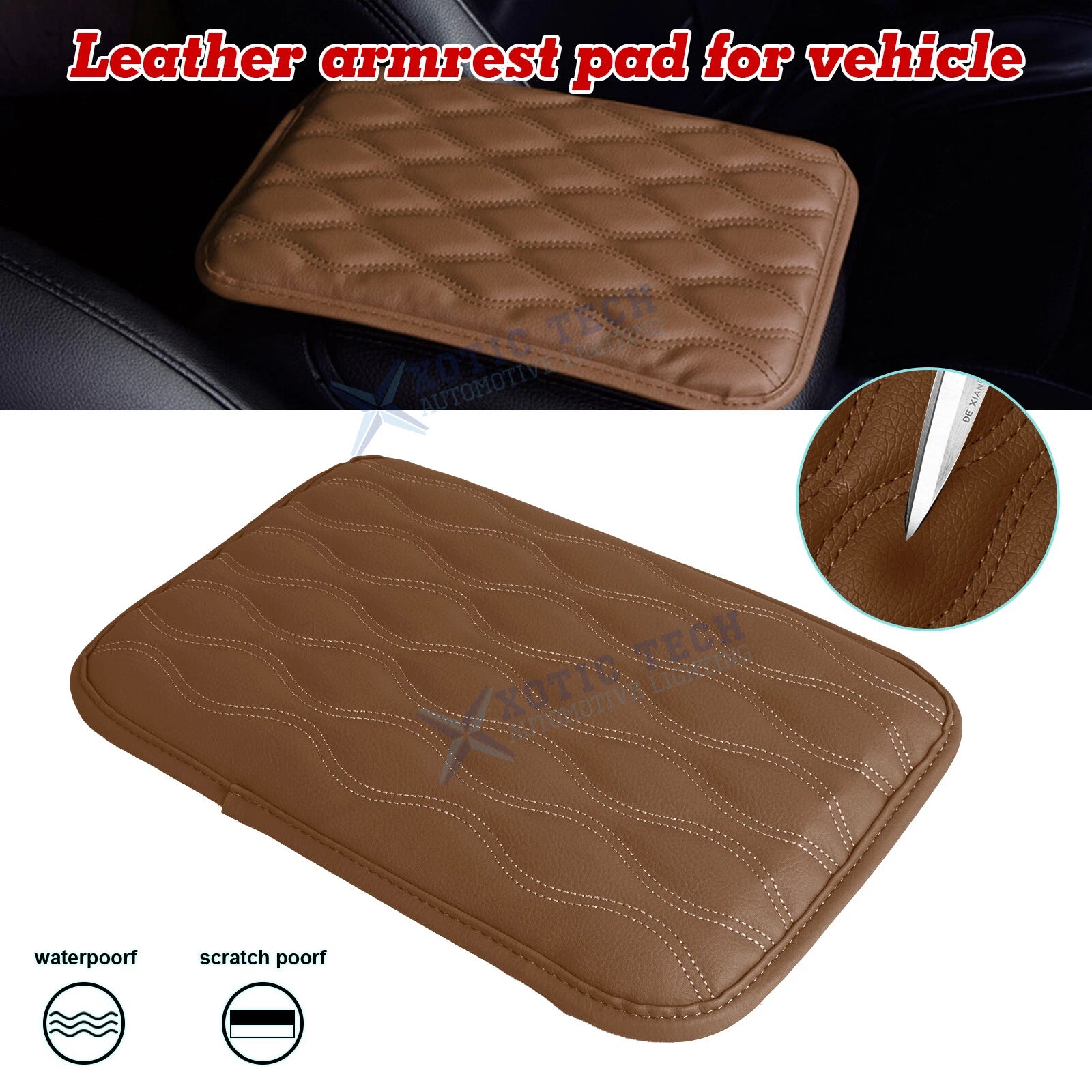 Armrest Cushion Cover Center Box Pad Protector for Universal (2000–2025)