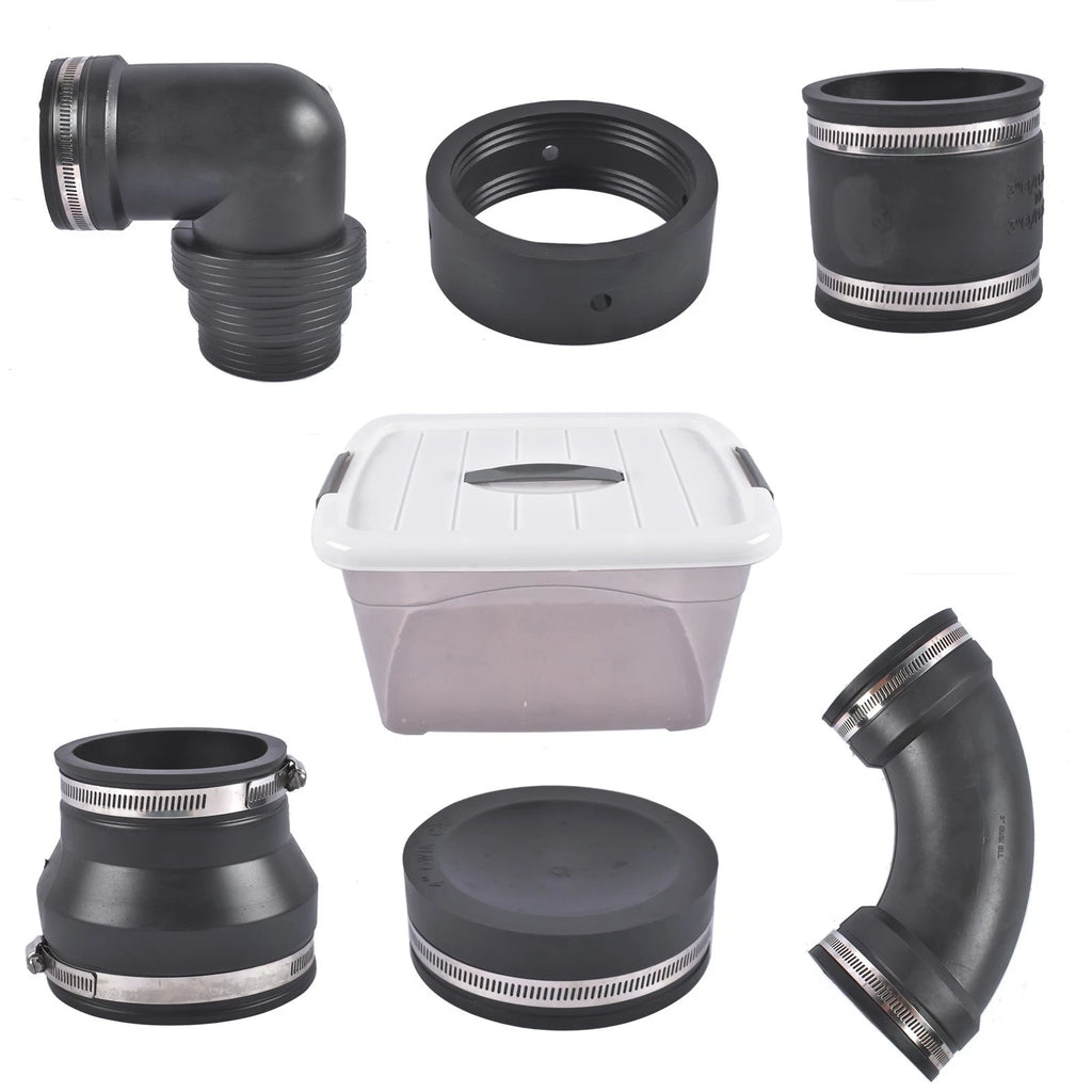 RV Sewer Hose Fittings Adapter Kit for RVs (Fits Various Models)