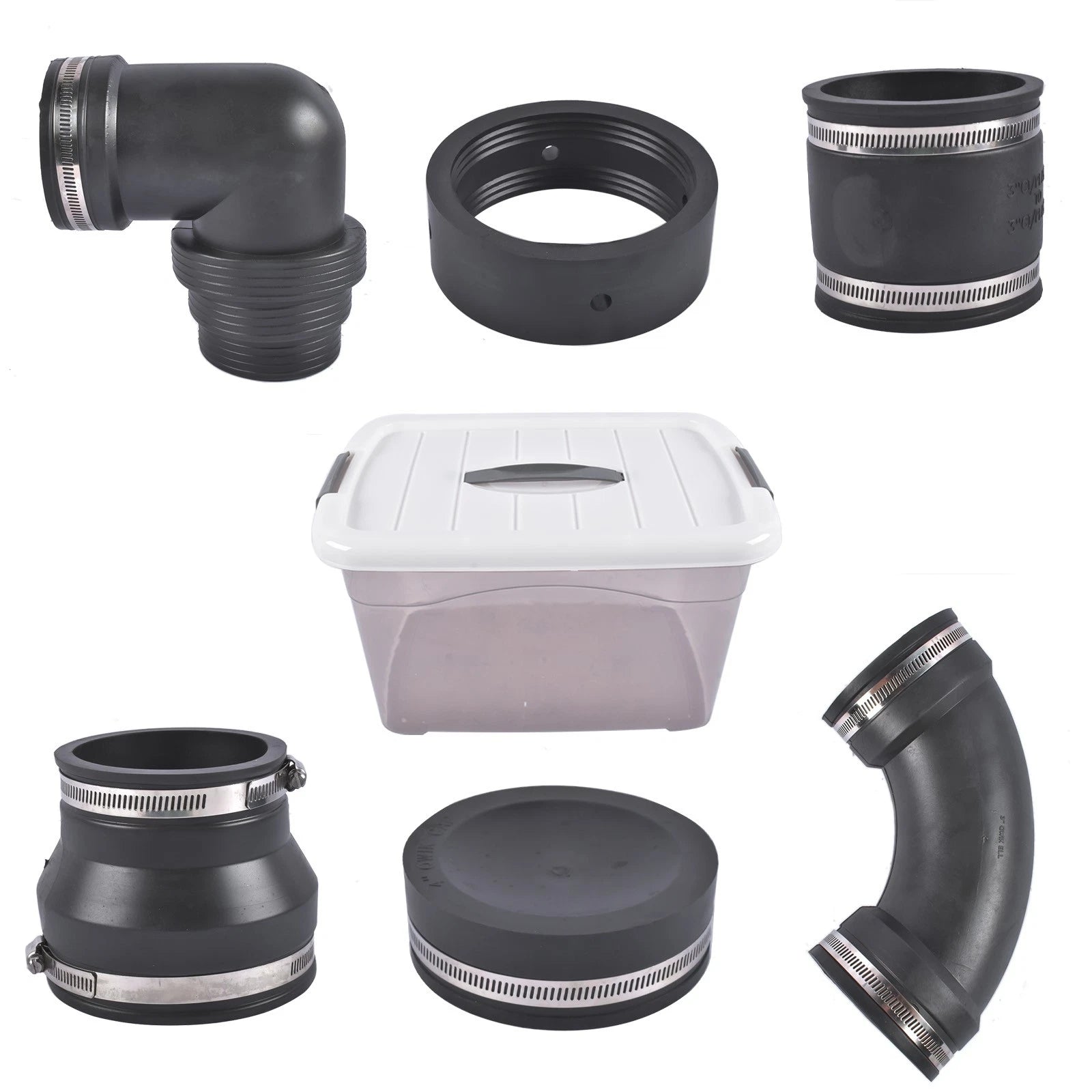 RV Sewer Hose Fittings Adapter Kit for RVs (Fits Various Models)