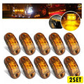 20x Amber LED Side Marker Clearance Lights for RV Trailer (Oval 2.5")