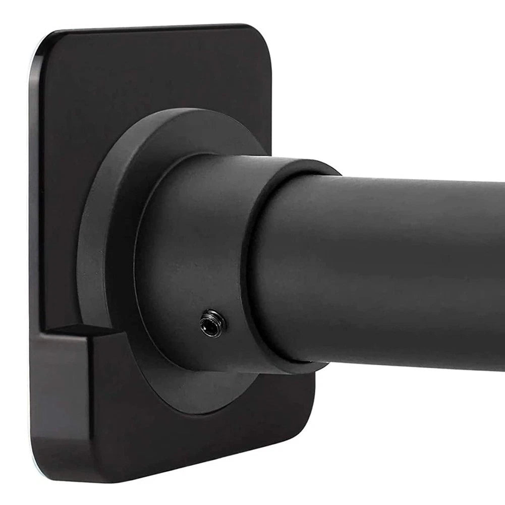 Set of 2 Curtain Rod Holders for Bathroom - ABS Black