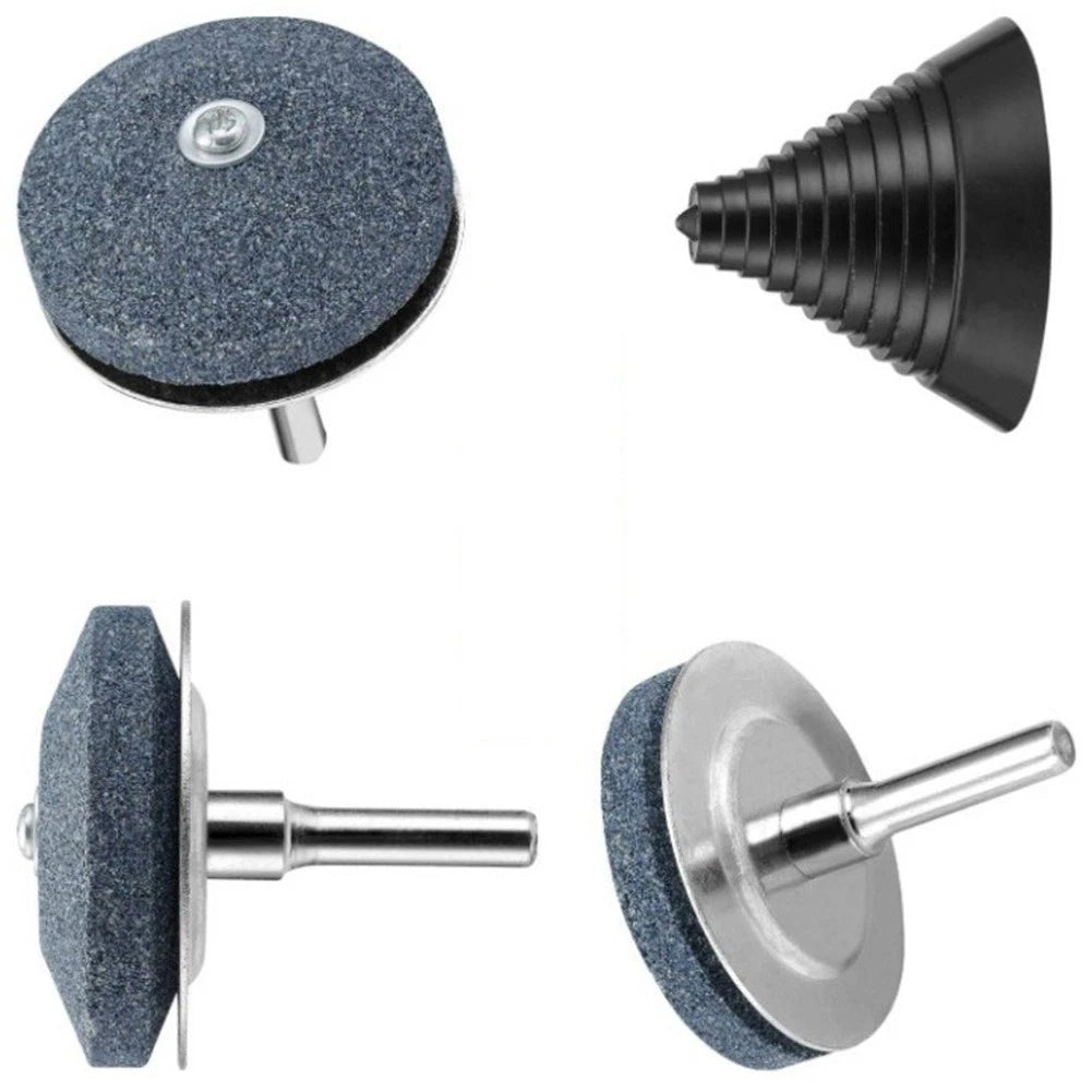Lawn Mower Sharpener Kit with 4 Corundum Grinding Stones 50x60mm