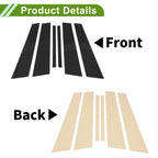 6 Pcs Door Pillar Window Trim for BMW 5-Series (2018–2023) Black