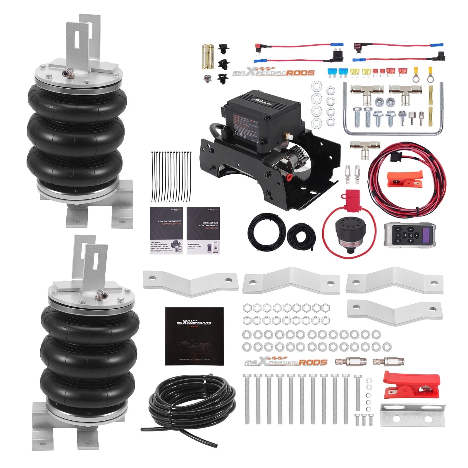 Air Suspension Helper + Wireless Compressor Kit for Dodge Ram TRX (2021–2023)