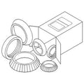 Wheel Bearing Kit for John Deere Tractor 2955 3055 4055 4440 (N/A)