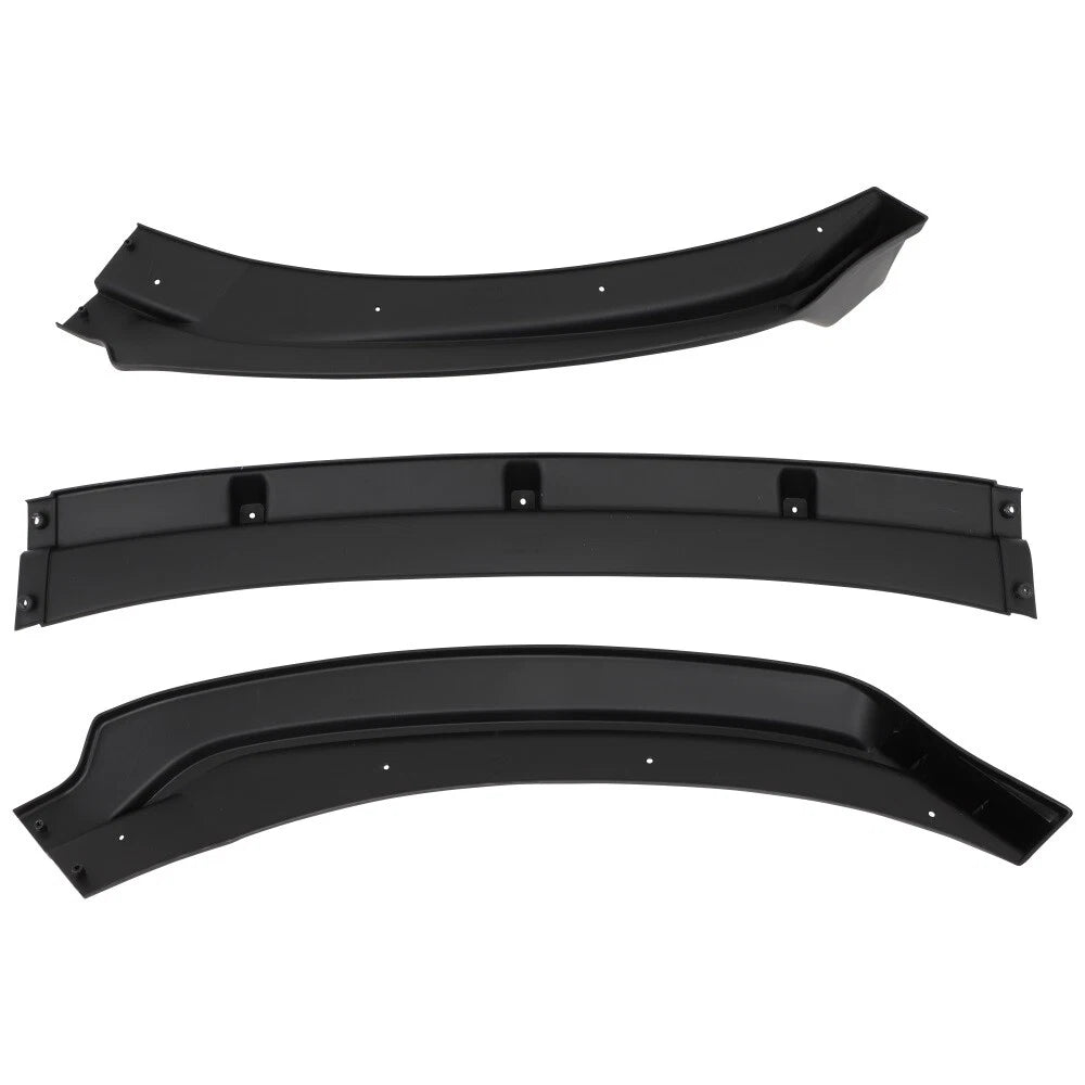 Matte Black 3PC Front Bumper Lip Spoiler for Hyundai Elantra (2017-2018)