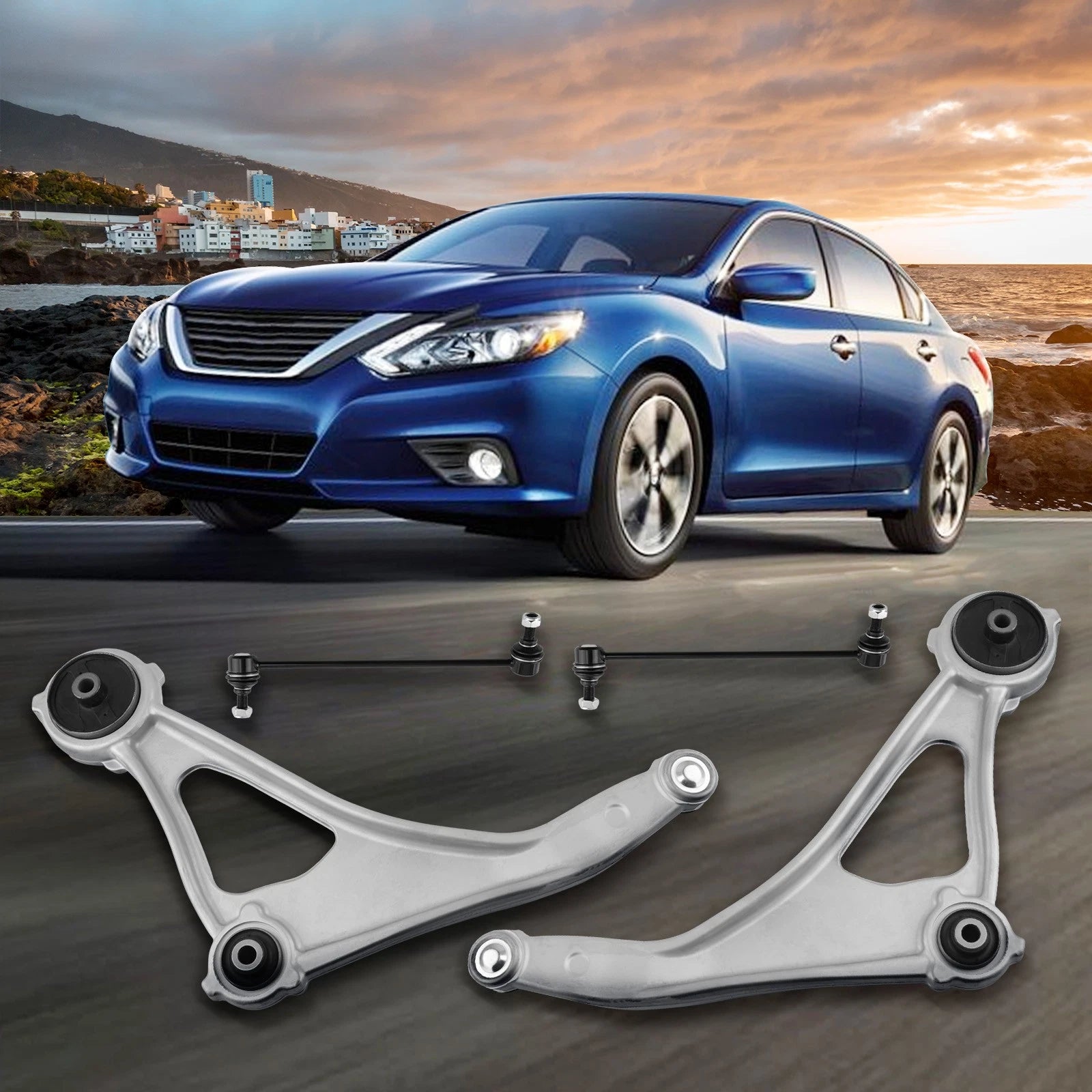 Set of 4 Front Lower Control Arms w/ Ball Joint for Nissan Altima (2013–2018)