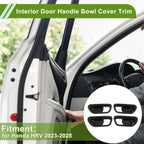 Interior Door Handle Bowl Cover Trim for Honda HR-V (2023-2025) Carbon Fiber
