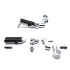 1-1/4" Chrome Gear Defiance Skull Highway Engine Guard Foot Pegs for Harley