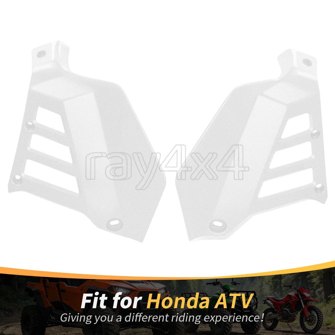 Radiator Shrouds for Honda ATC250R (1985–1986) - White