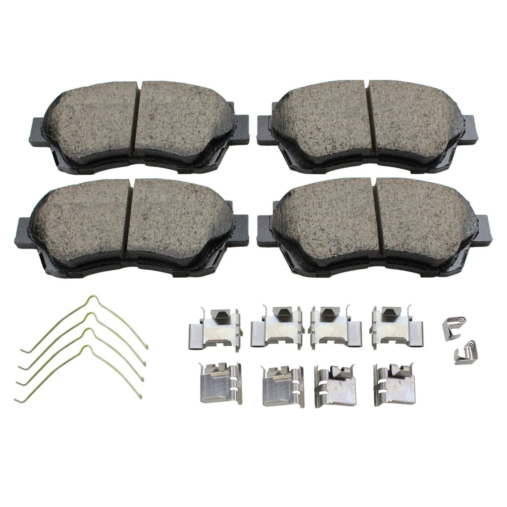 Akebono ProACT Front Ceramic Brake Pads & Hardware for Lexus SC300, Toyota Camry, Sienna (1992–2006)