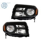 Set of 2 Halogen Headlights for Honda Pilot (2012-2015) Black Housing