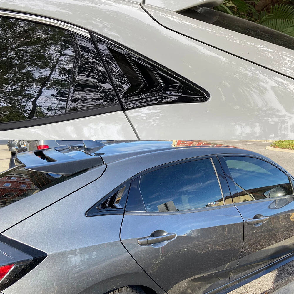 Rear Side Vent Window Louver Cover for Honda Civic Type R Hatchback (2017–2020)