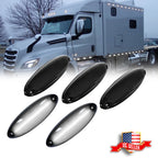 White LED Raised Roof Clearance Marker Lights for Freightliner Cascadia (2008–2023)