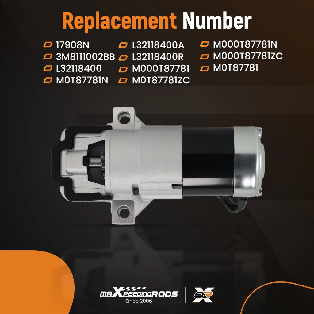 Starter Motor for Mazda 6 (2003-2010) 2.3L 2.5L 12V CW 11 Teeth