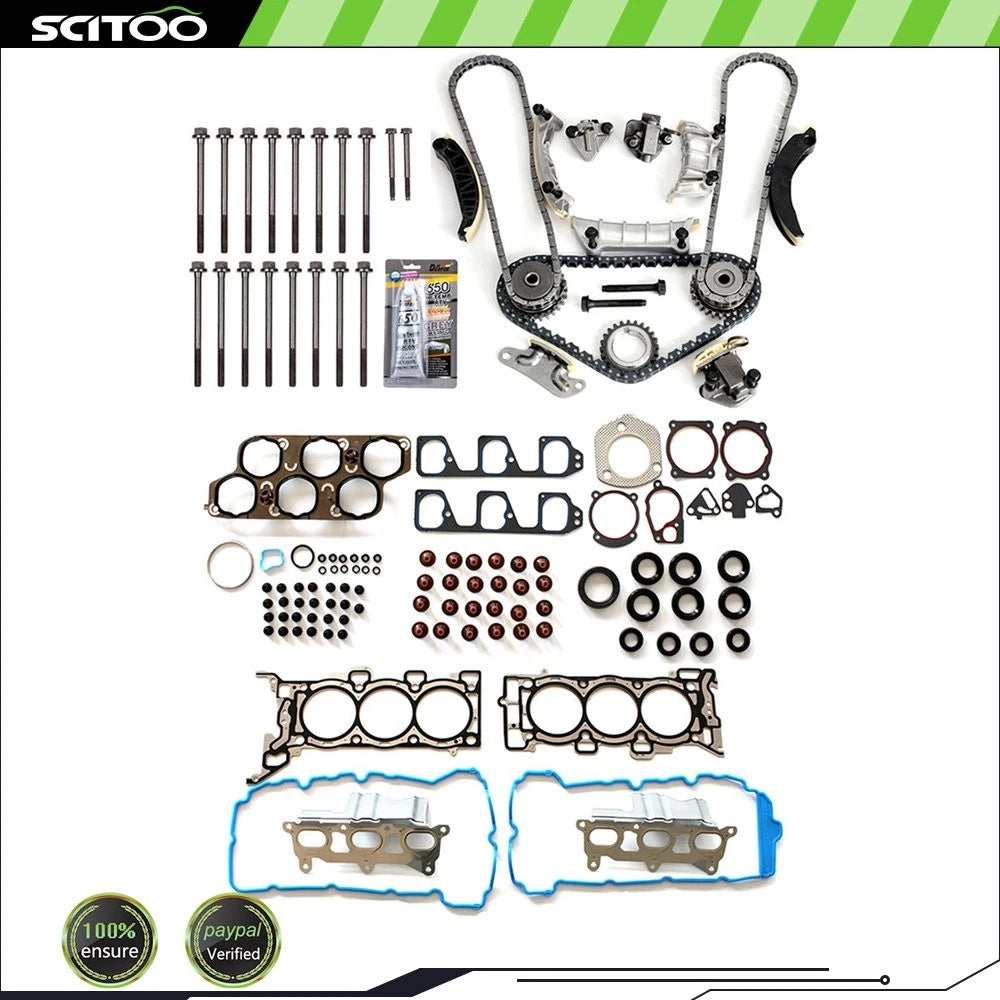 Set of Head Gasket Bolts with Timing Chain Kit for Suzuki XL-7, Saturn Aura (2007)