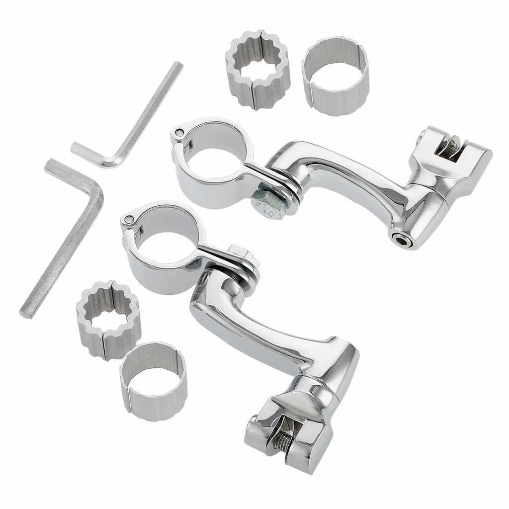 Set of 4 Highway Footpeg Pegs for Harley Road Glide - Chrome