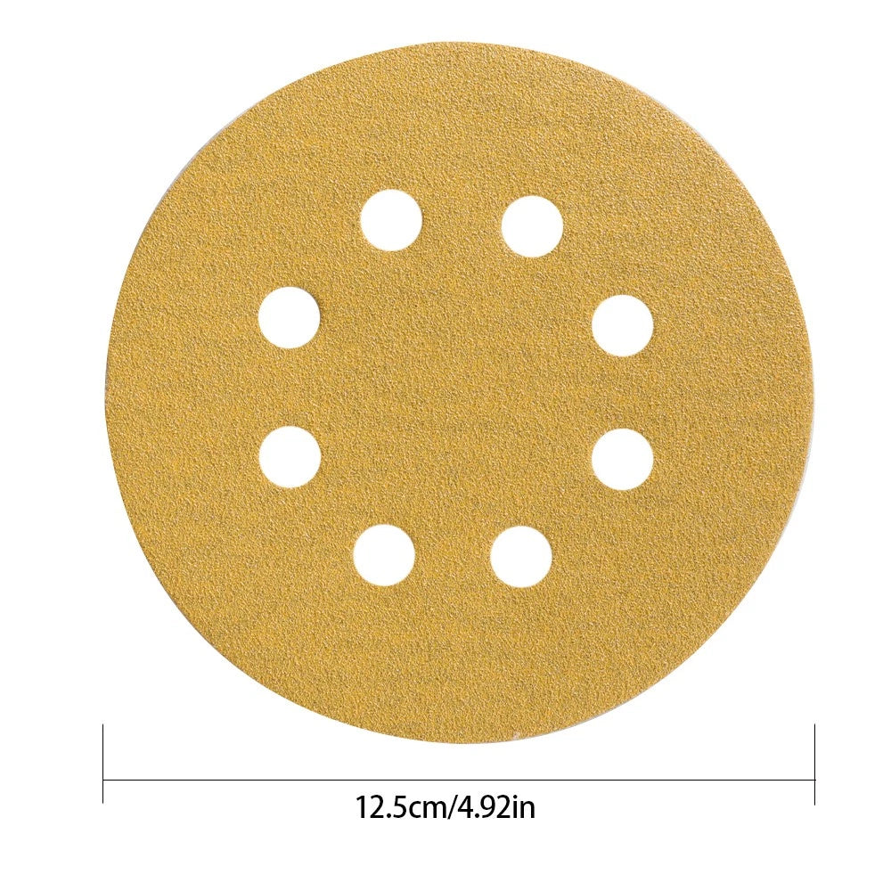 Set of 100 Hook-and-Loop Sanding Discs 5 Inch 100 Grit