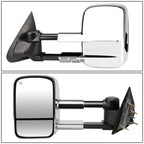 Set of 2 Chrome Power Heated Rear View Towing Mirrors for GM Chevy GMC GMTK2XX (2014–2020)