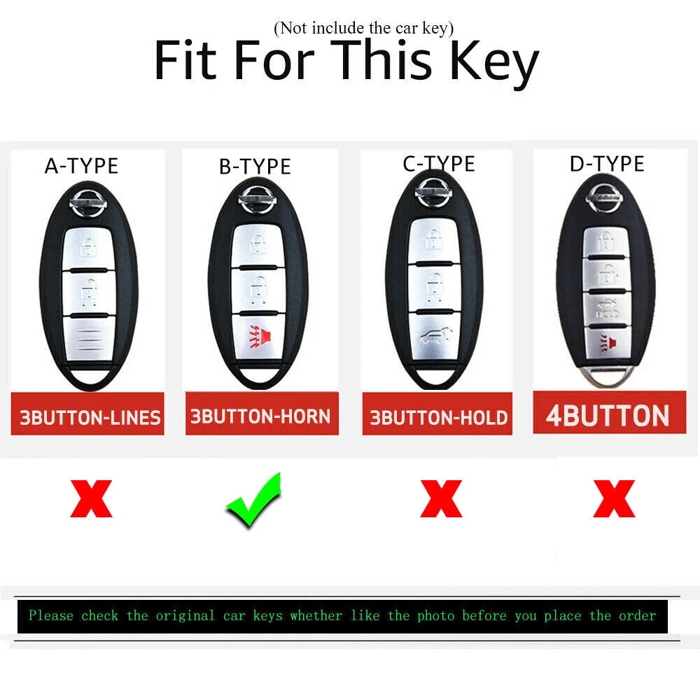 Full Cover Remote Control Skin Case Shell for Nissan (TPU Leather)