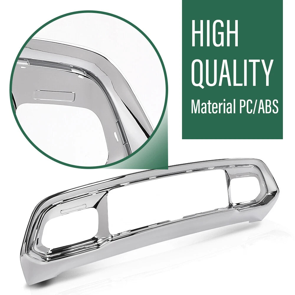 Front Bumper Lower Fascia Grille Frame Chrome for Jeep Grand Cherokee (2017–2022)