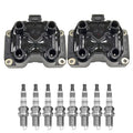 Set of 2 Ignition Coils & 8 NGK Iridium IX Spark Plugs for Land Rover Discovery V8 (1999–2004)