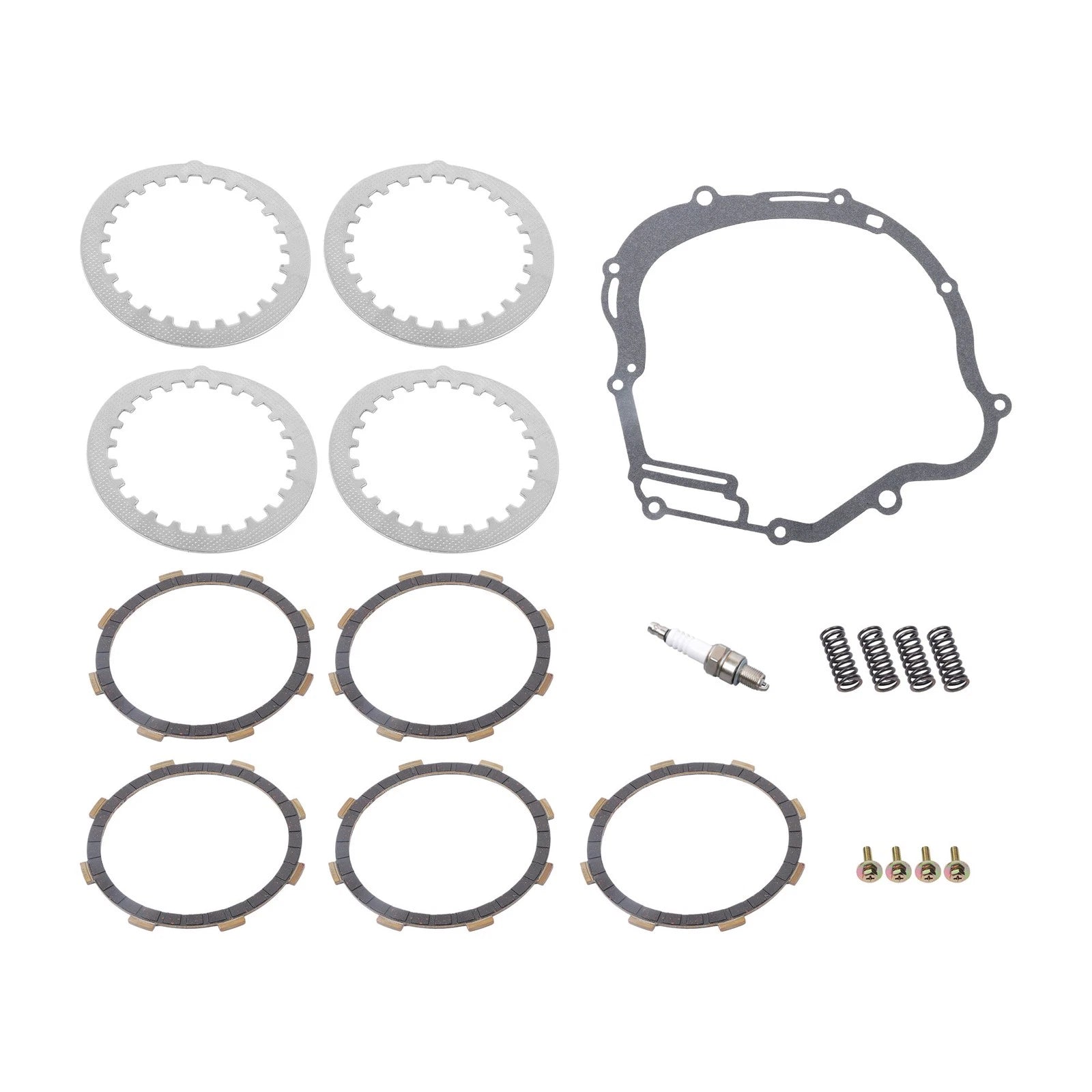 Clutch Friction Steel Plates Gasket Springs for Yamaha TTR125L (2000–2008)