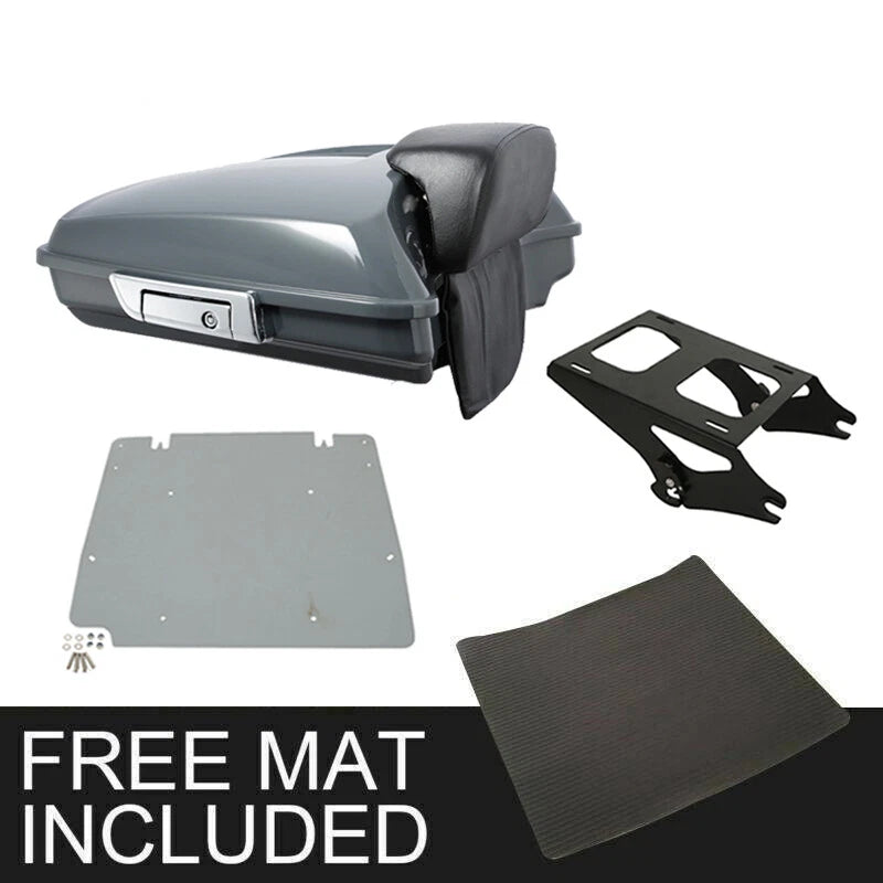 Razor Trunk Backrest Mount Plate for Harley Road Glide (2014–2026) Gunship Gray