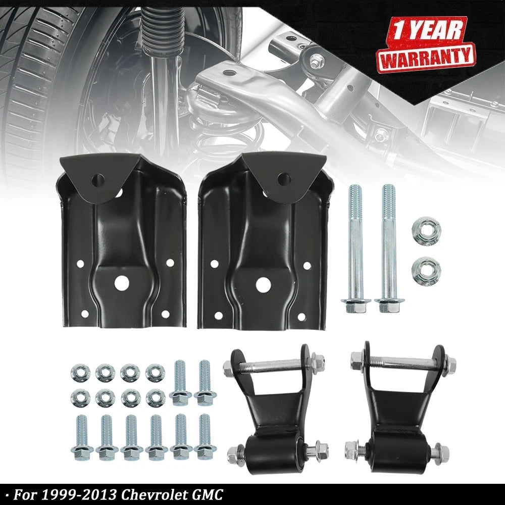 Set of 2 Rear Leaf Spring Hanger Brackets for Chevrolet GMC (1999–2013)