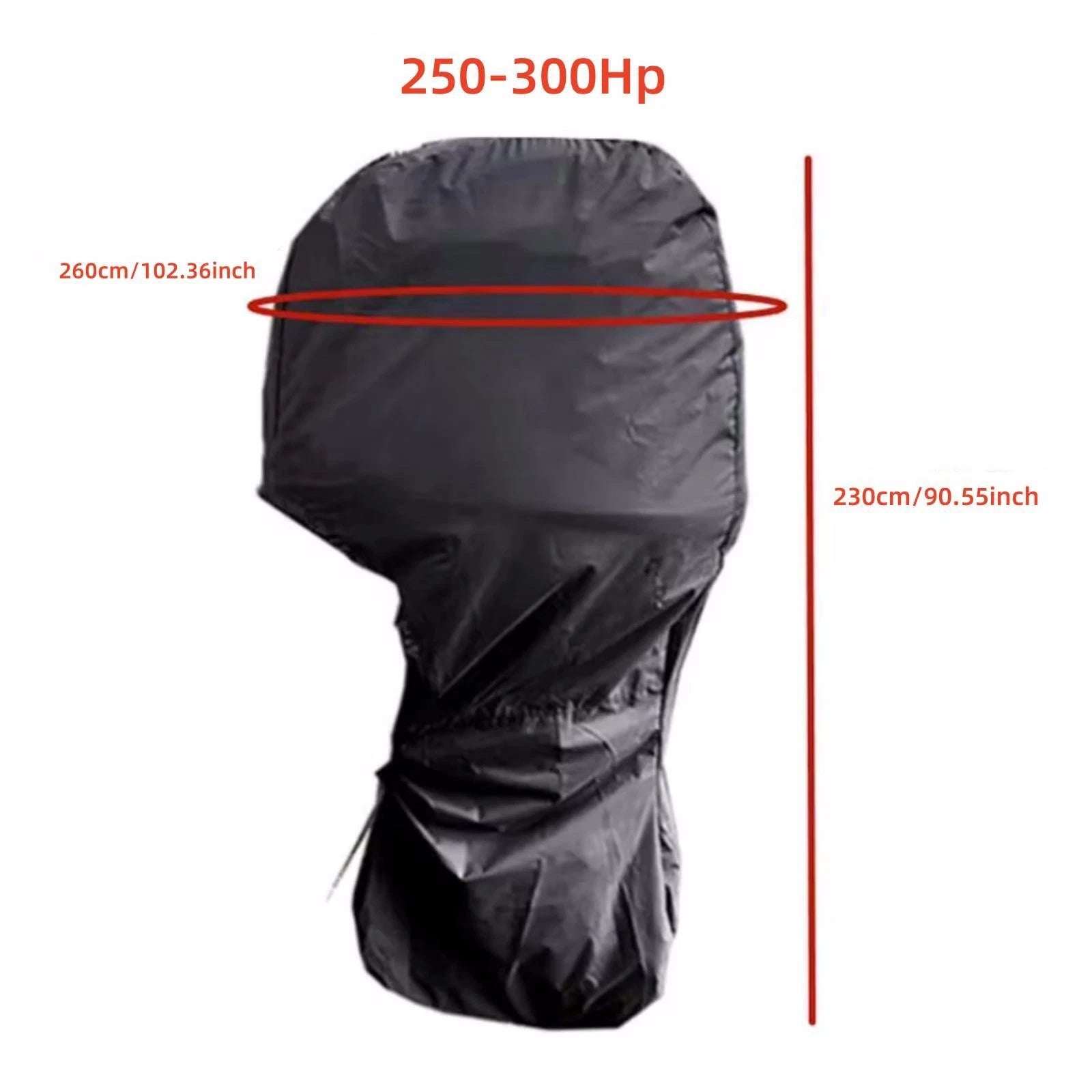 Heavy Duty Waterproof Outboard Motor Cover for 250-300 HP Boat
